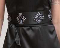 Платье вечернее из шёлка черное Венециано