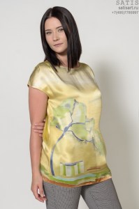 Блуза шёлковая Пейзаж в интернет-магазине Сатис