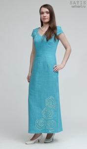 Платье трикотажное "Модерн" длинное купить со скидкой в нашем интернет-магазине Сатис