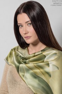 платок шейный из натурального шёлка